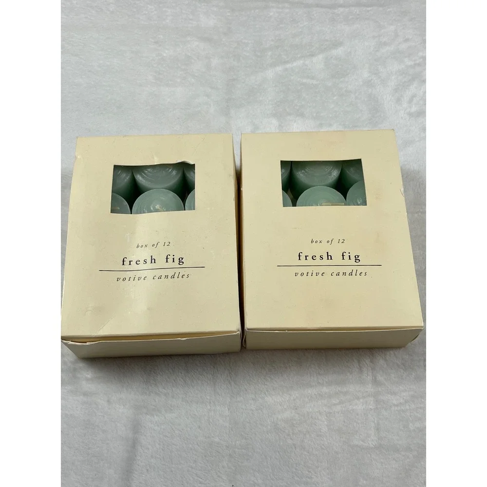 Pier 1 Imports Fresh Fig Votive Candles 24 Count Green Scented Discontinued